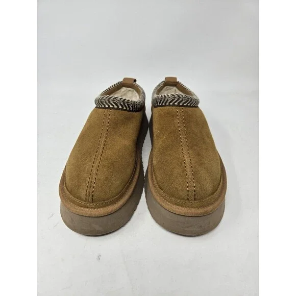 Koolaburra by UGG Burree Womens Slippers Sz 8 Chessnut Platform Shoe - Picture 2 of 9